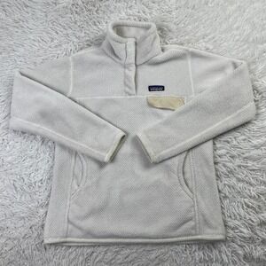Patagonia Jacket Womens Medium Raw Linen White X-Dye Re-Tool Snap-T Pullover M